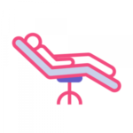 Pink treatment chair icon representing comfortable med spa procedures at Modern Woman Med Spa Santa Rosa