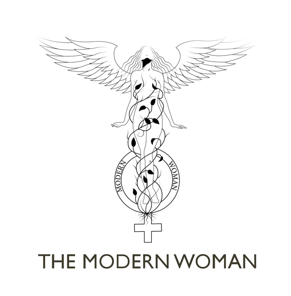 The Modern Woman Med Spa logo featuring winged figure with venus symbol Santa Rosa