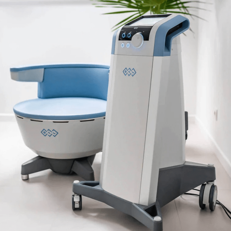 Emsella pelvic floor strengthening chair device used for intimate wellness at Modern Woman Med Spa Santa Rosa