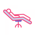 Pink treatment chair icon representing comfortable med spa procedures at Modern Woman Med Spa Santa Rosa