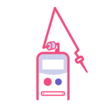 Pink laser device icon representing MonaLisa Touch vaginal rejuvenation treatment at Modern Woman Med Spa Santa Rosa