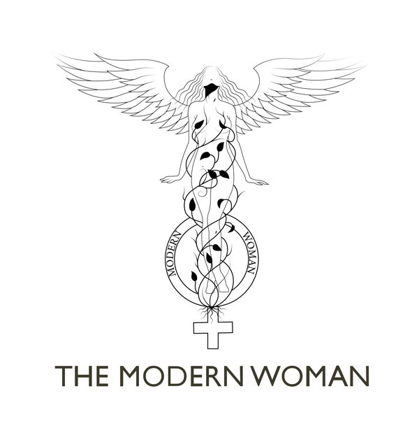 The Modern Woman Med Spa logo featuring winged figure with venus symbol Santa Rosa