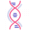 Pink and purple DNA helix icon representing genetic wellness testing at Modern Woman Med Spa Santa Rosa
